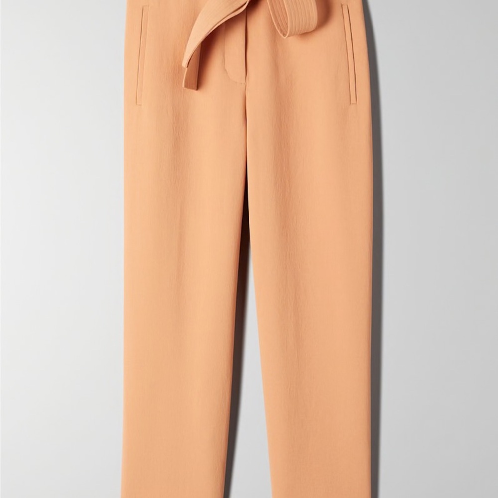 Aritzia - Wilfred Tie Front Pant - Molten Camel - Sz 0